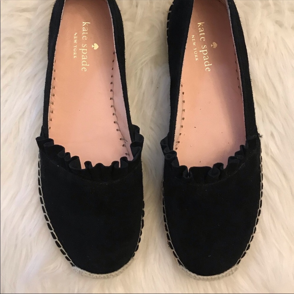 Kate Spade Black Suede Espadrille